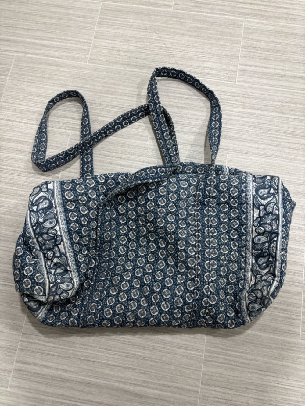 Vera Bradley Quilted Navy Patterned Tote Bag